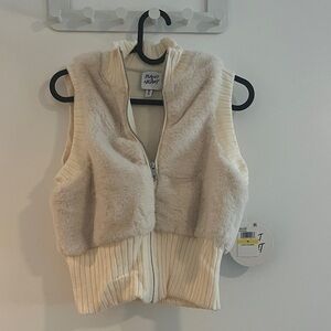 Faux Fur Cream Vest